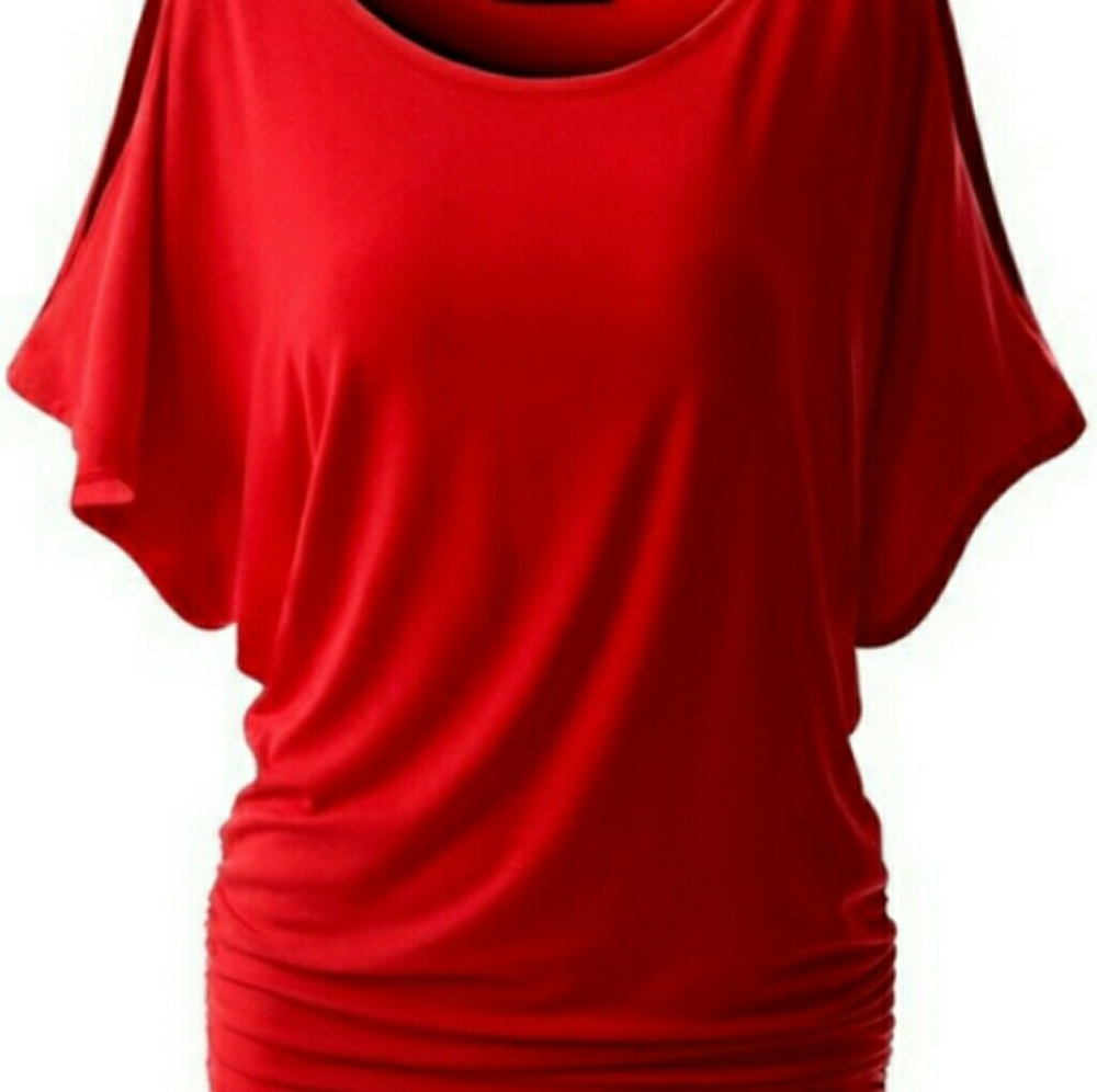 Sexy red women's blouse